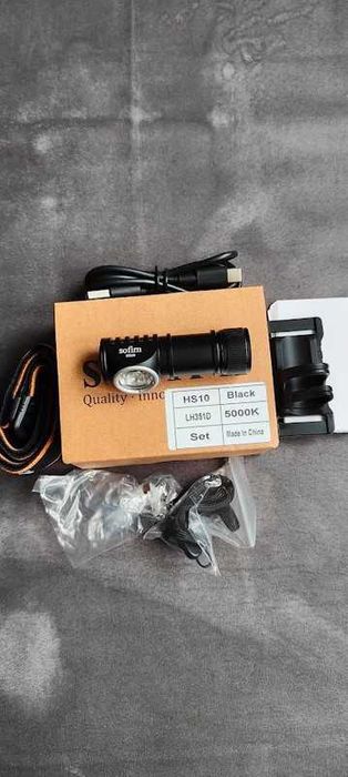 Latarka czołowa czołówka Sofirn HS10 5000K + akumulator 16340