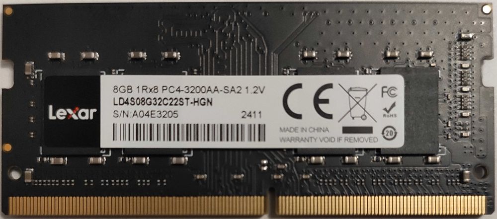 Lexar SODIMM DDR4 RAM 8GB (1x8GB) 3200 MHz
