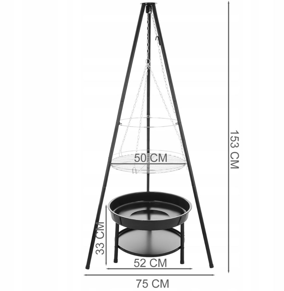 Palenisko Ogrodowe 50 cm + GRATIS węgiel drzewny 2,5 kg ZESTAW