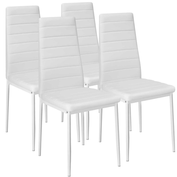 Zestaw 4 krzeseł do jadalni Thomas beżowy lub biały OUTLET