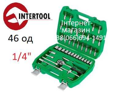 Набір інструментів 46 шт. Intertool, автонабір, набір ключів,