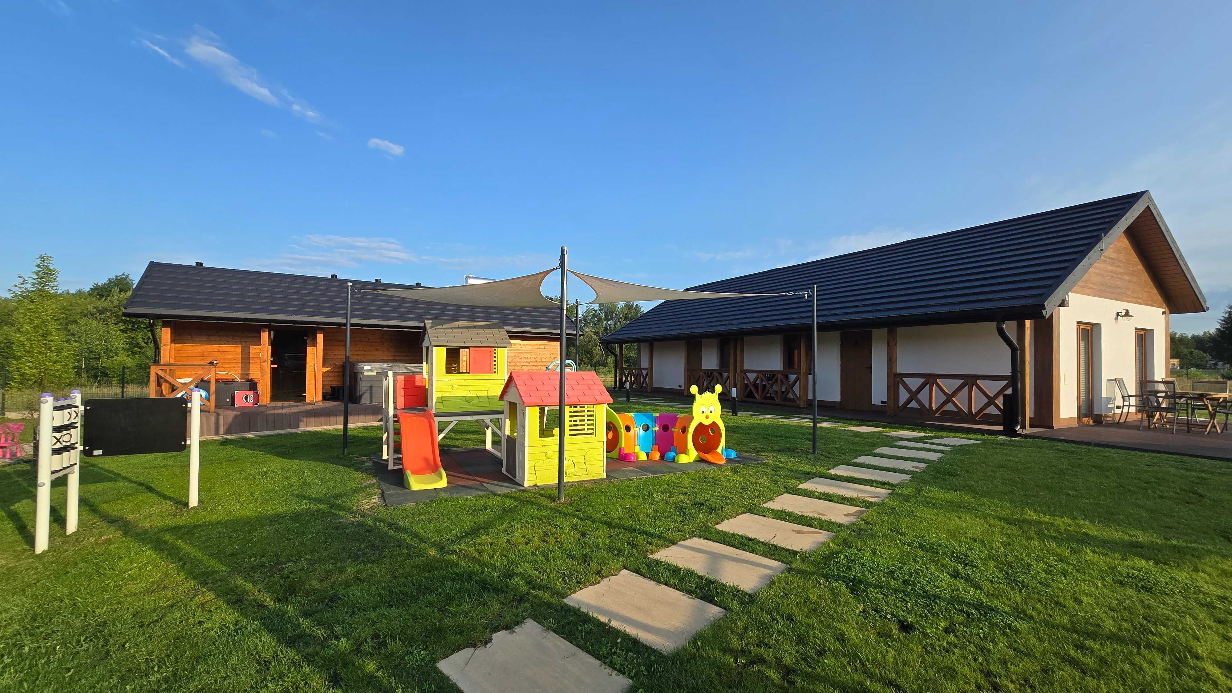 Nowe domki dla Rodzin z dziećmi, plac zabaw, jacuzzi, wolny od 8 VIII