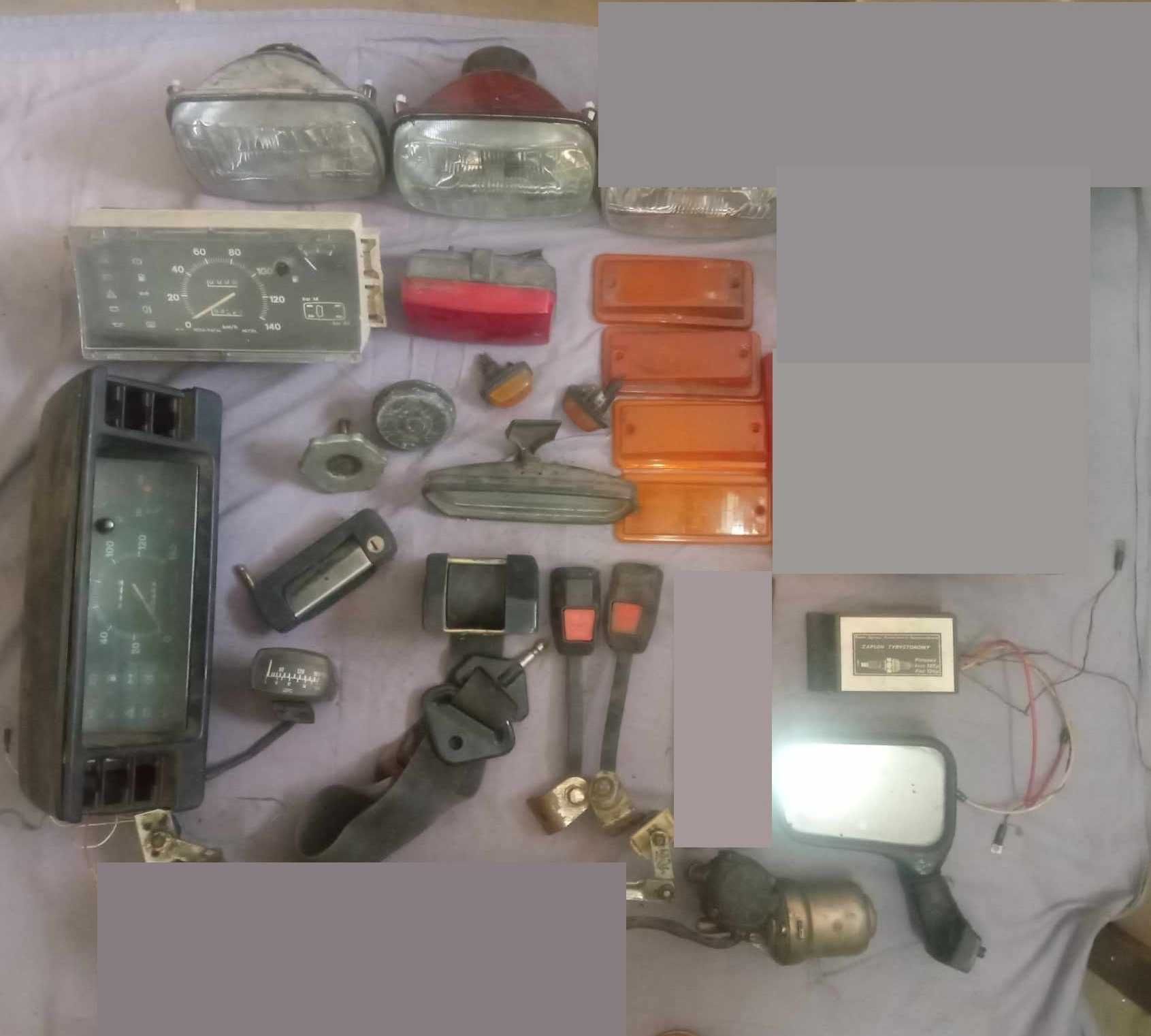 Części  do fiata 126P różne + szyby +lampy + części blacharskie