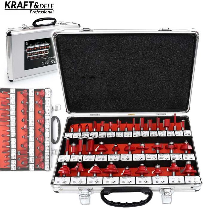 KRAFT&DELE Zestaw Frezy Kształtowe Do Drewna 35 Łożyskowane KD10280