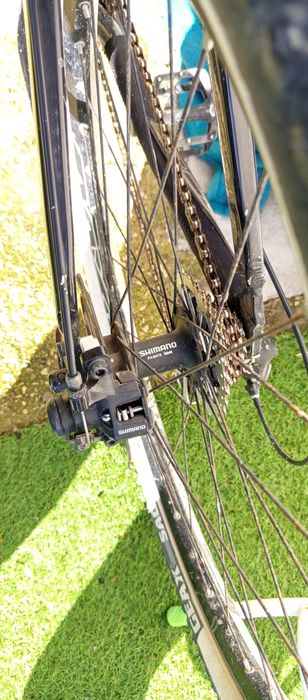 Bicicleta Berg amortecedores e catracas trocadas em dia, toda Shimano!