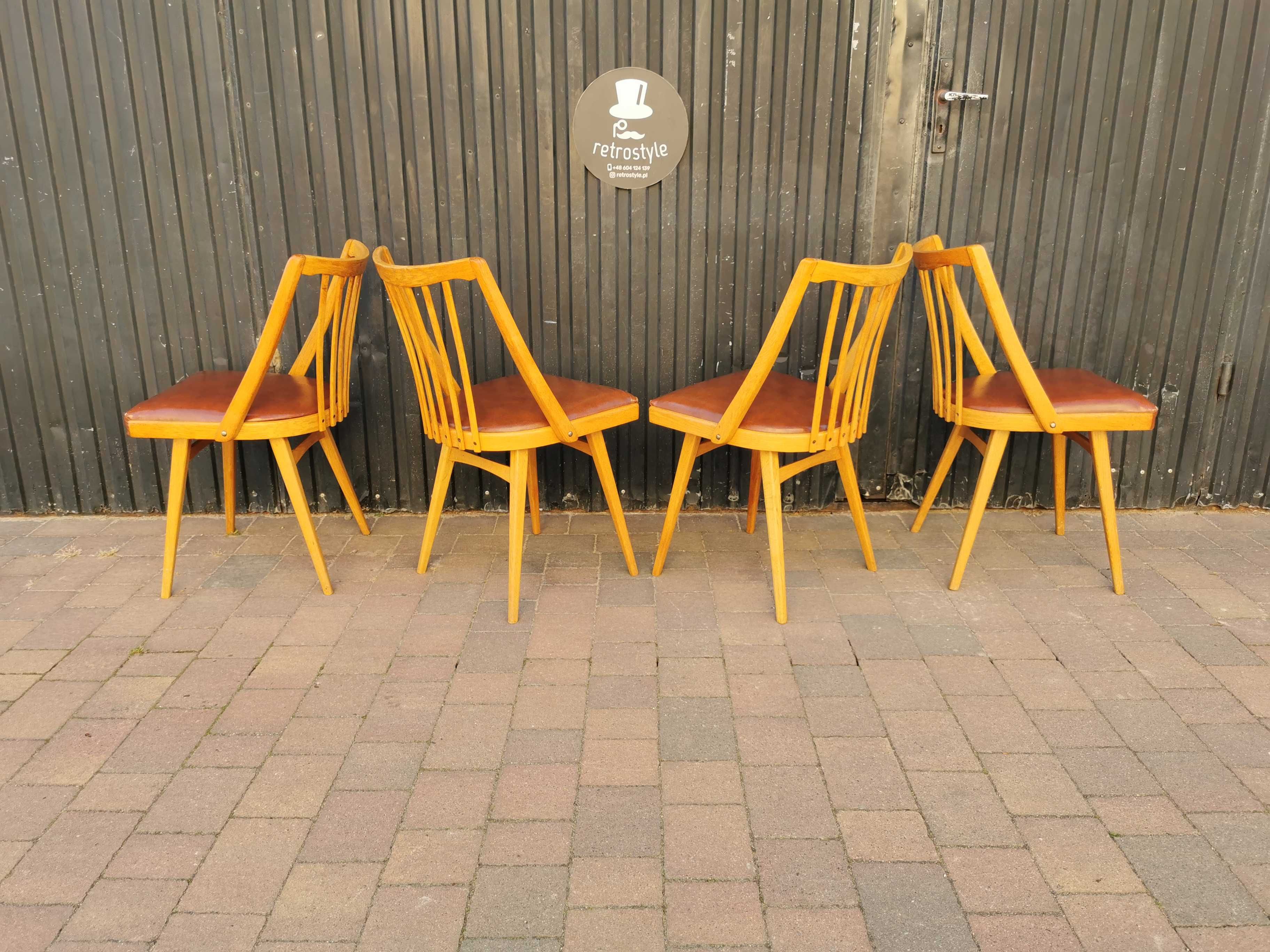 Krzesła TON proj. Antonín Šuman, Czechosłowacja '60, Prl design RETRO