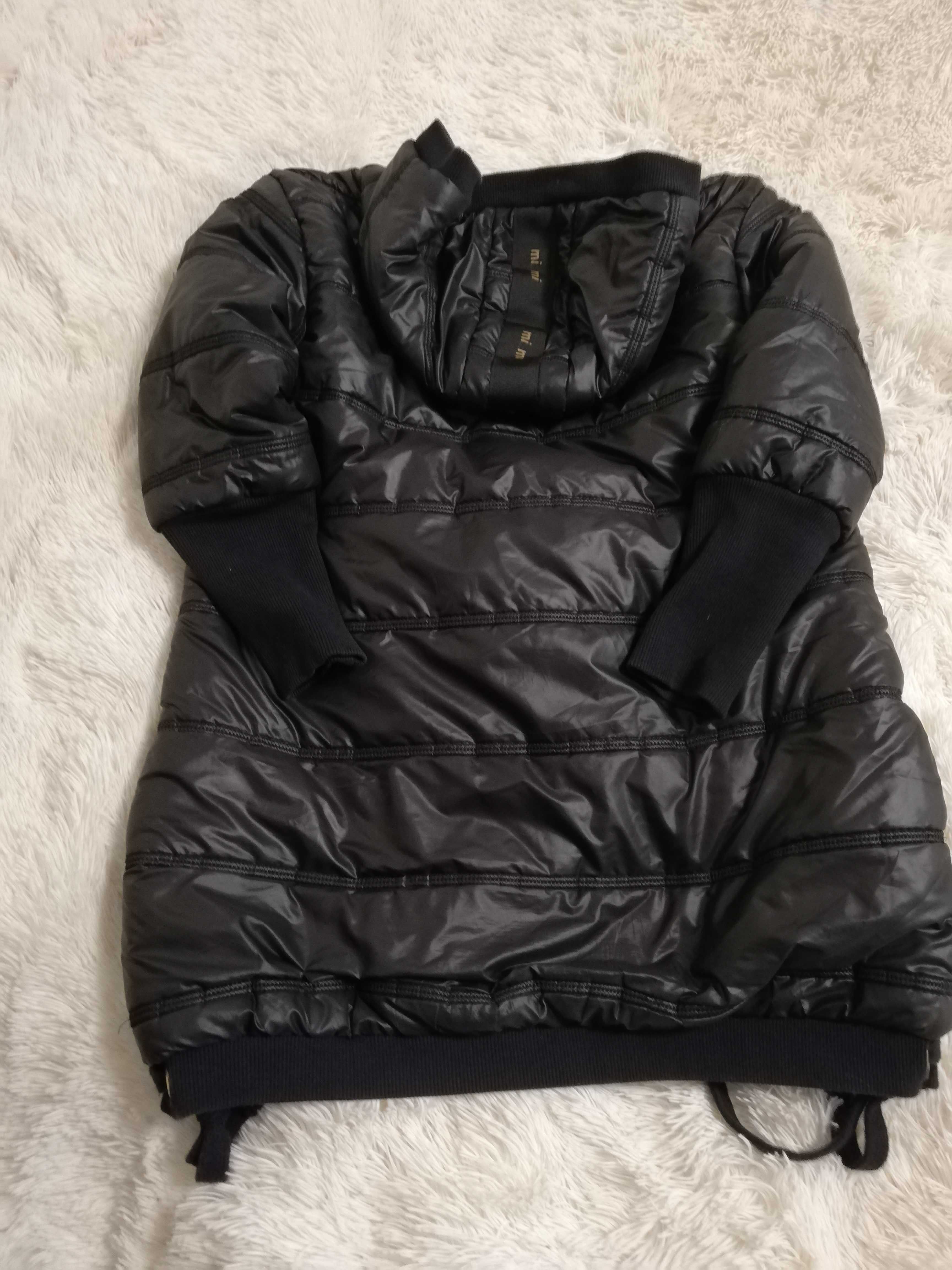 kurtka asymetryczna mi...mi S M 36 38 czarna black mannei oversize
