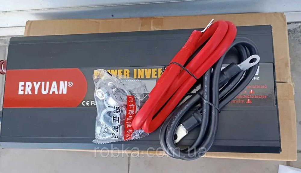 Інвертор-преобразувач напруги 12V → 220V 3000W / 6000W чистий синус.