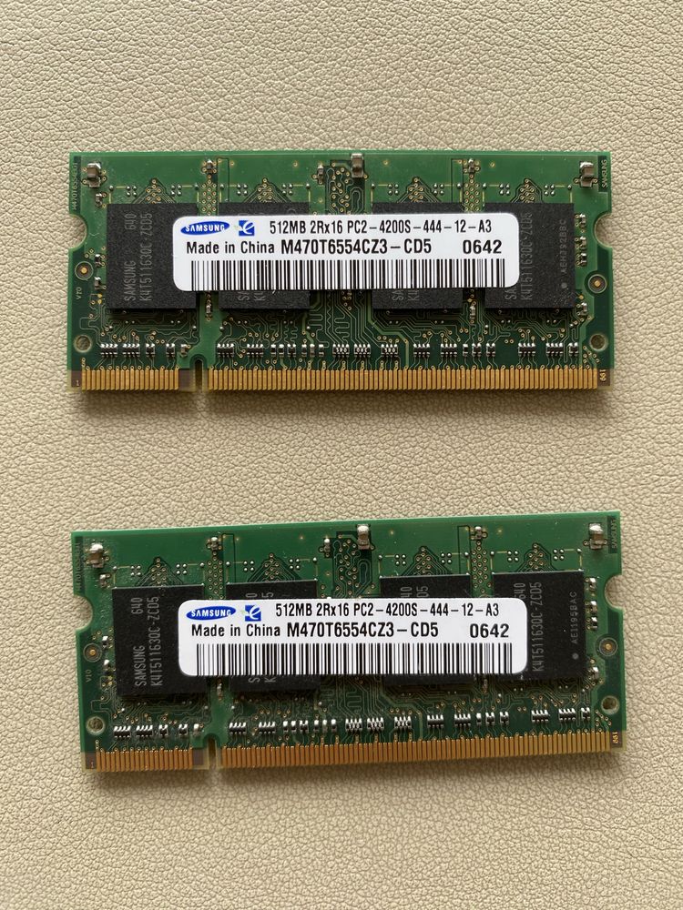 Memoria ram PC4200 2x512mb samsung