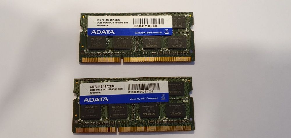 ADATA 2 Memória 2 GB Pc3-10600 Ddr3-1333mhz Laptop Memory RAM