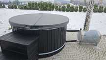 Balia ogrodowa KOMPLET OPCJA/Jacuzzi ogrodowe/Ruska Bania/Gorąca bania