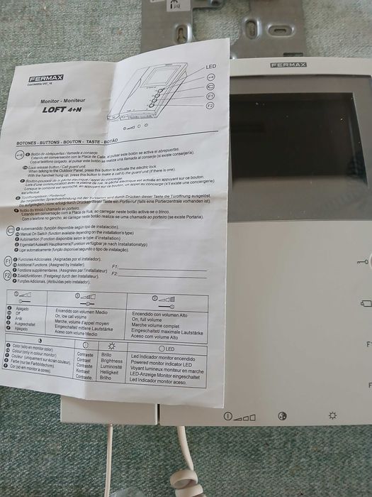 Monitor de vídeo porteiro