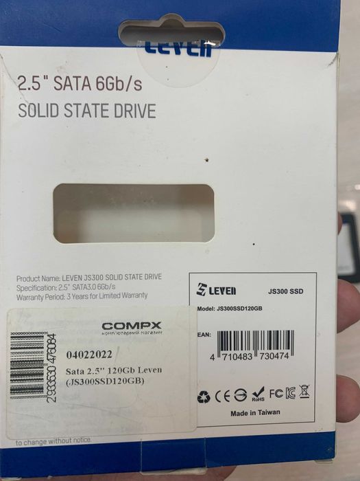 Накопичувач SSD 2.5" 120 GB LEVEN (JS300SSD120GB) - 2 штуки є