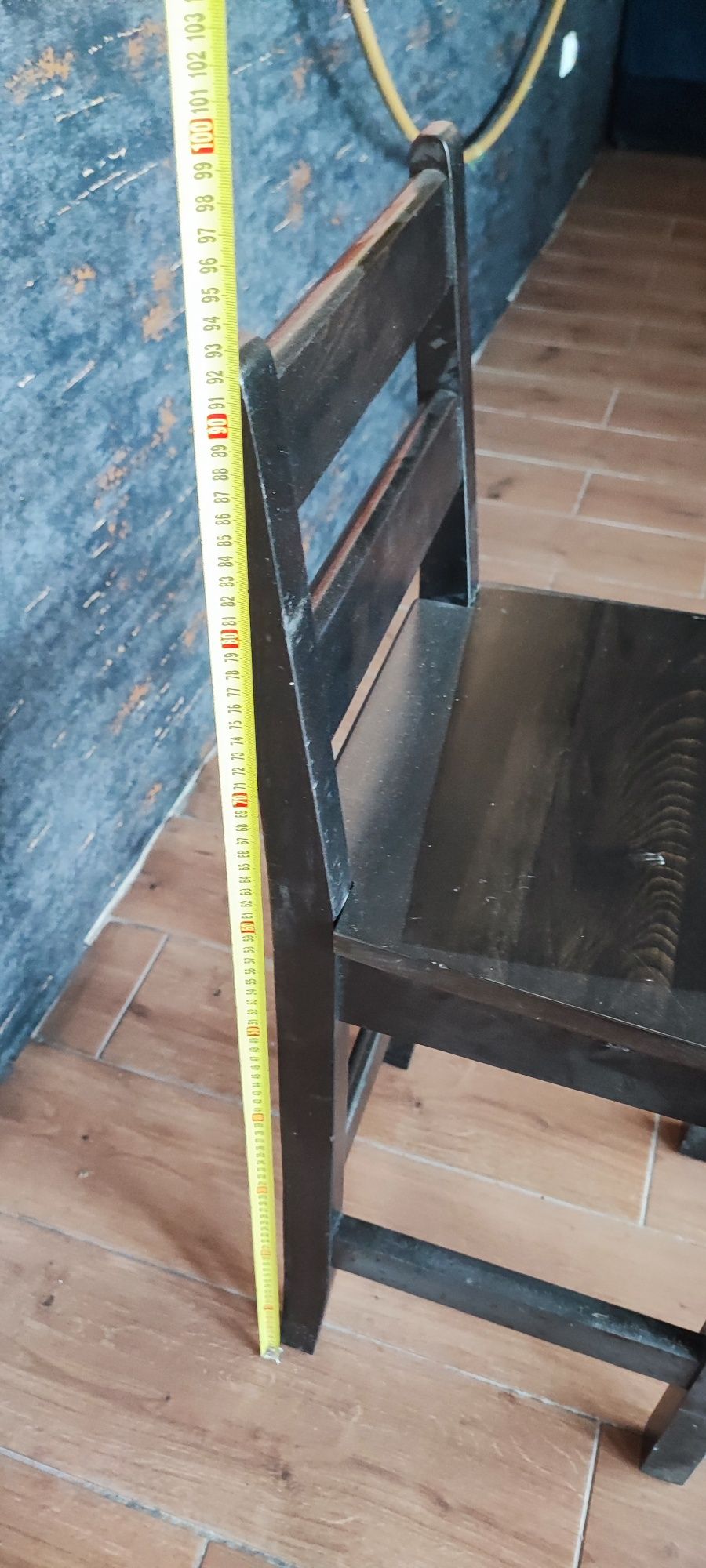 Hokery drewniane dębowe czarne 17szt.