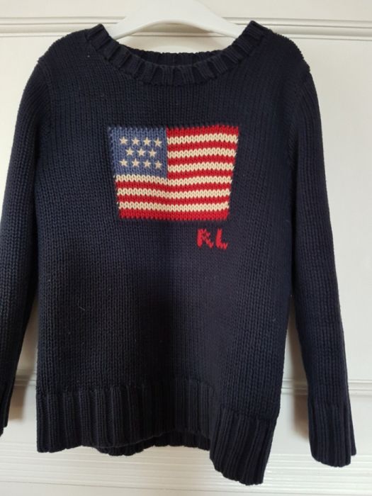 Granatowy sweter Polo by Ralph Lauren 5 l.