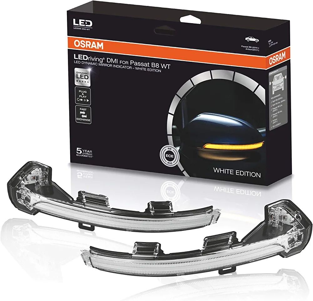 Osram LEDriving lampy kierunkowskazy żarówki canbus adaptery VW golf