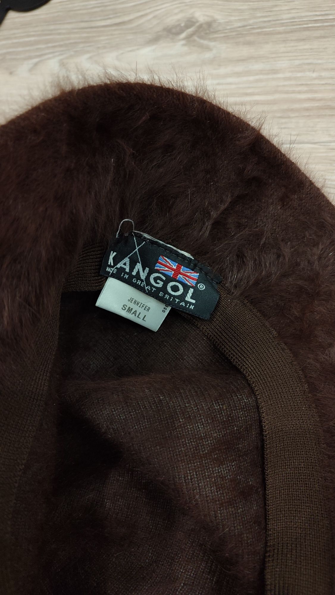 Капелюх Шапка жіноча ангора Kangol коричнева,