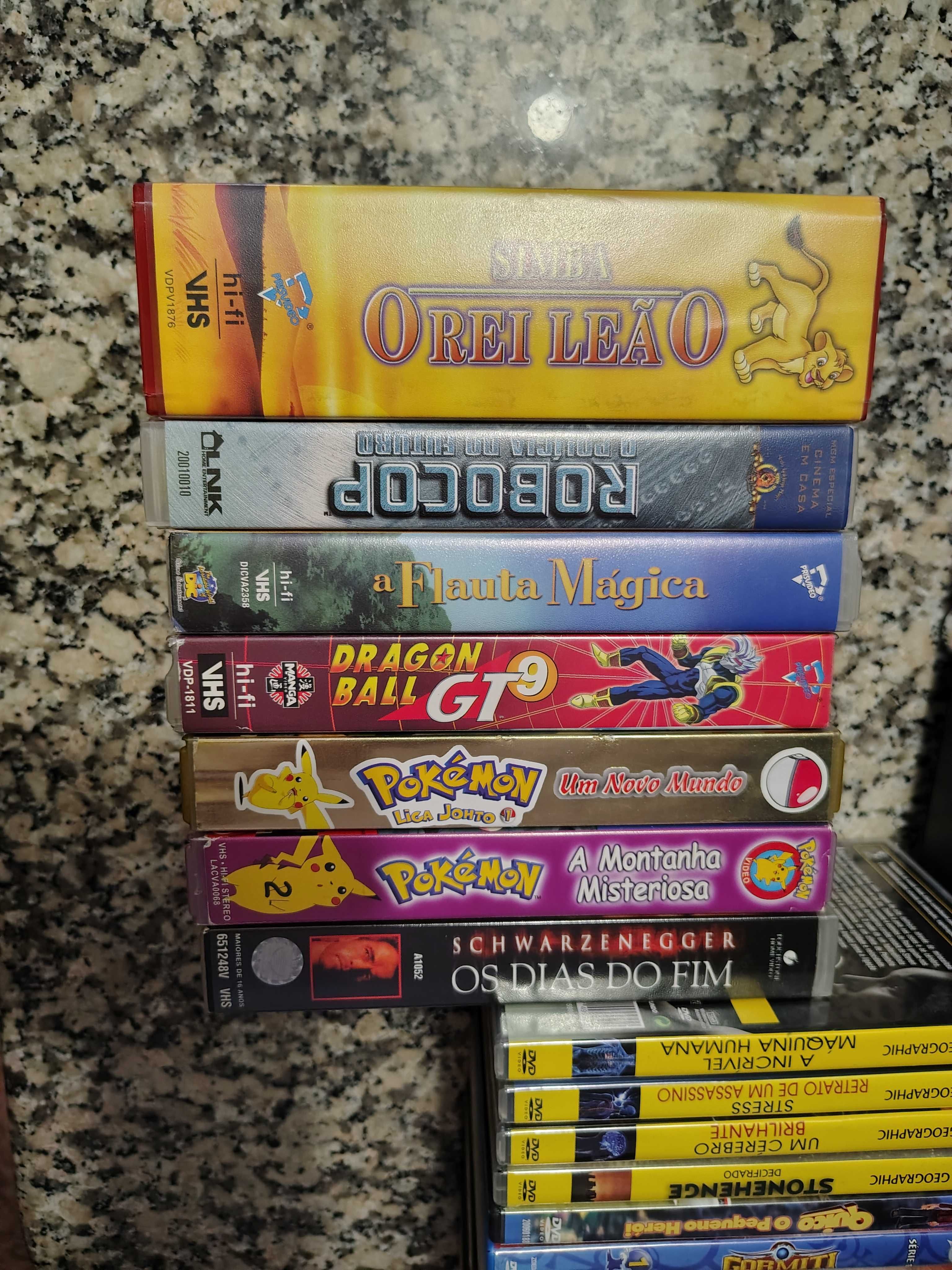 DVDs e VHS para venda
