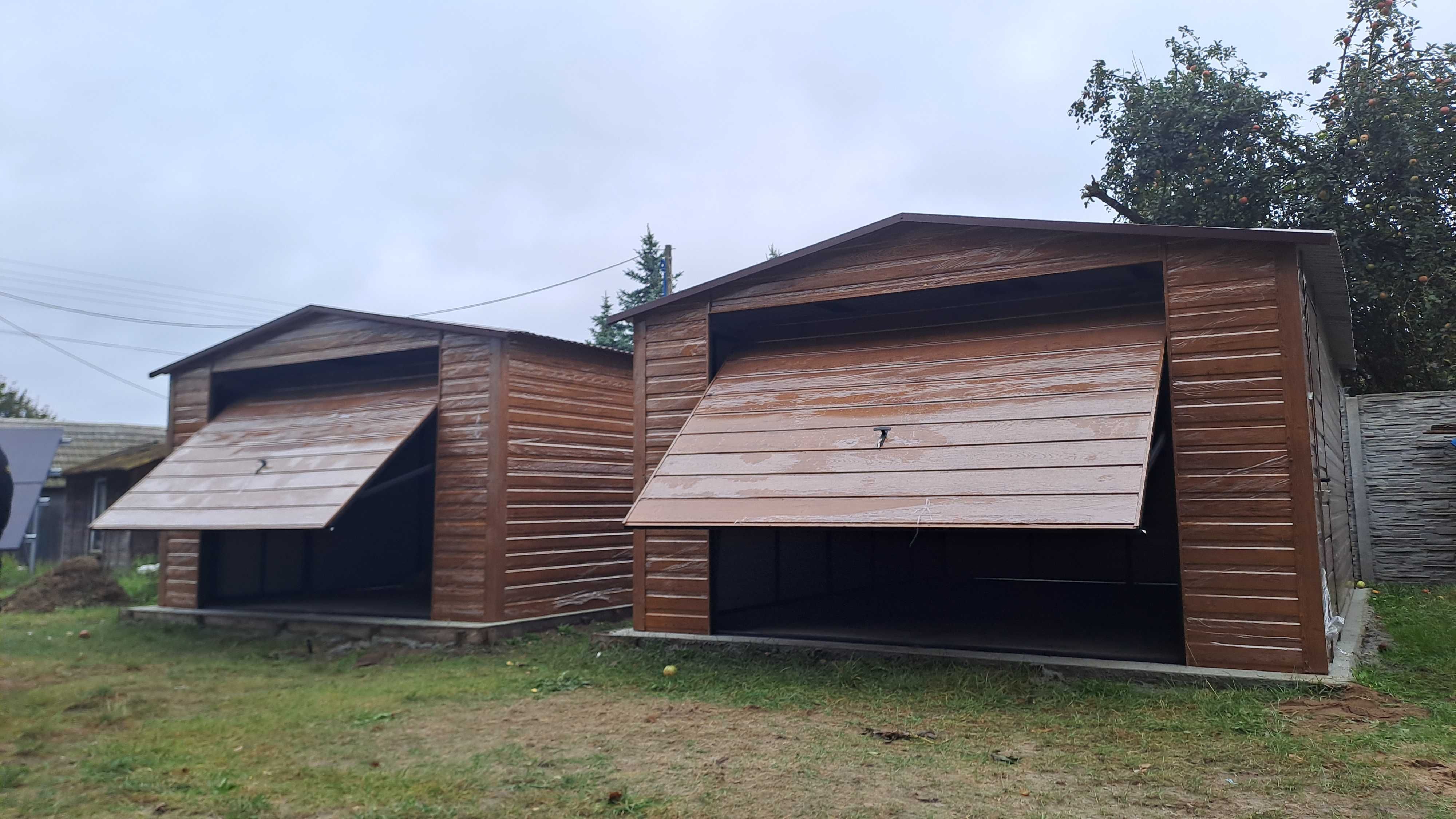 Podwójny Garaż Drewnopodobny 6x5 + Wiata 2x5 w CENIE PROMOCJA!