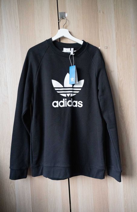 Bluza męska Adidas Originals Trefoil Crew czarna rozmiar L