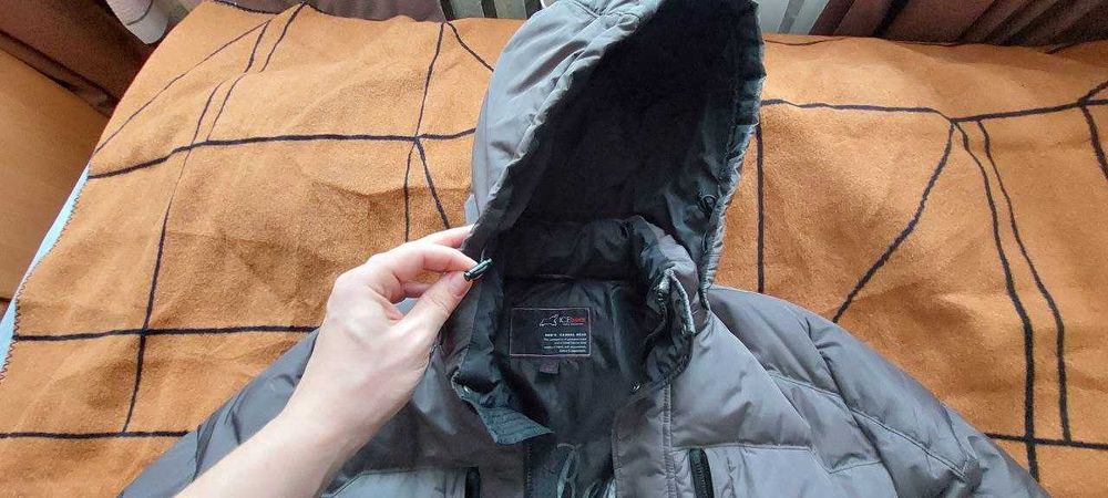 Зимняя куртка, гусиный пух и перо, ICE Bear, теплый пуховик