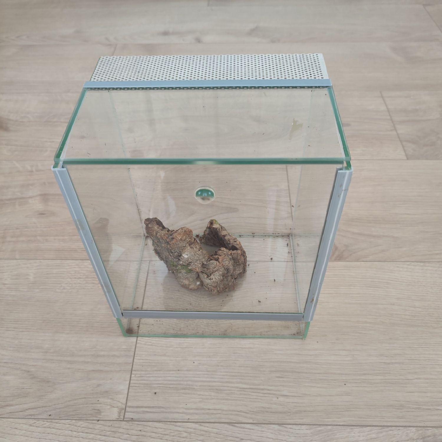 Terrarium szklane dla pająka owadów z gilotyną 25x20x15