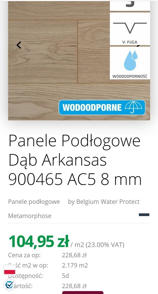 Panele Podłogowe Dąb Arkansas 900465 AC5 8 mm