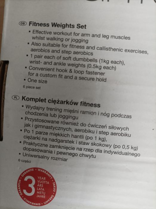 Komplet ciężarków fitness crivit