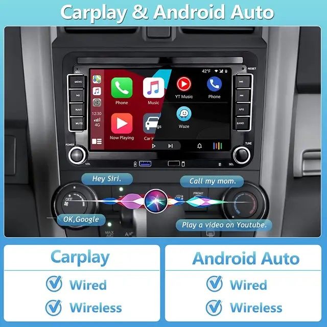 Radio android 2din 2/32GB Carplay WiFi Volkswagen Seat Skoda NOVO