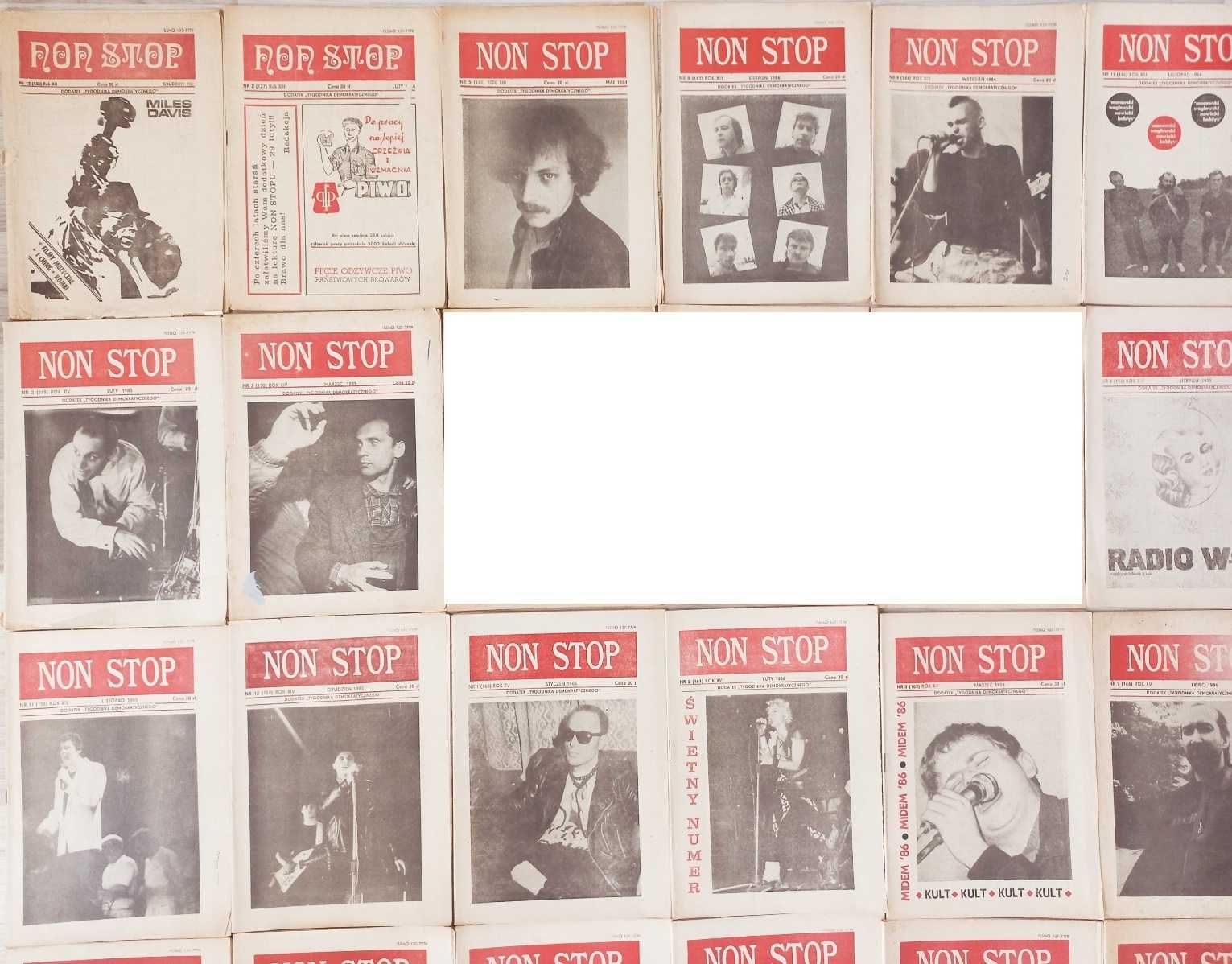 Non Stop - zestaw 31 magazynów muzycznych z lat 1983-87