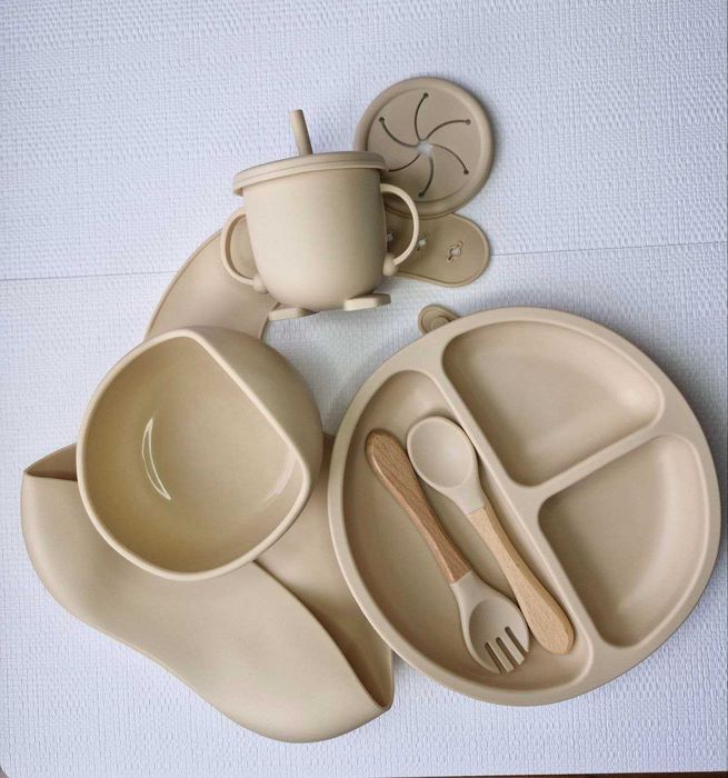 Набір Дитячий Силіконовий посуд .Еко посуд . Для прикорму