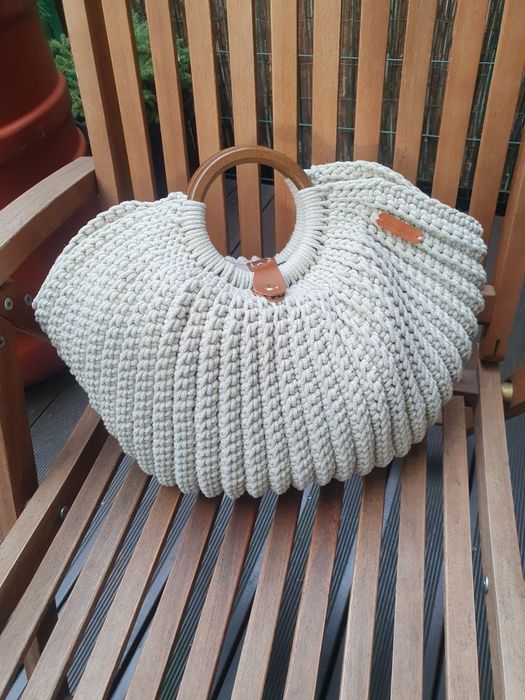 Torba handmade beżowa