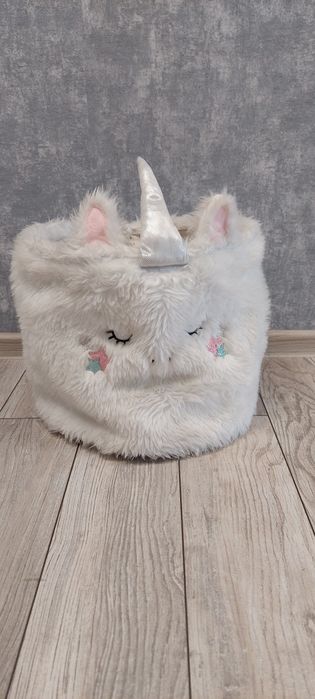 Pojemnik kosz na zabawki jednorożec