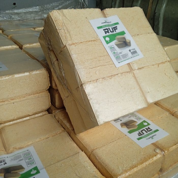 Dowóz gratis Brykiet kominkowy opałowy RUF dębowy sosnowy 960 kg