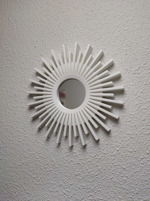 Dekoracja zestaw 3 luster w ramkach do domu na ścianę