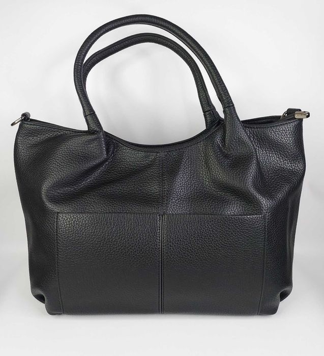 Сумка жіноча велика з двома ручками чорна Karlos Marconi