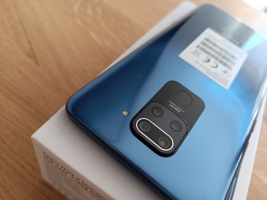 Redmi Note 9 telefon Midgnight Grey niebieski xiaomi pudełko etui SUPE