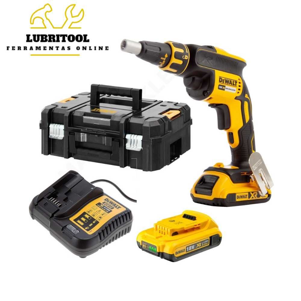 DEWALT Aparafusadora Pladur 18V + 2x Baterias 2A DCF620D2-QW | NOVAS