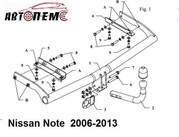 Фаркоп NISSAN Maxima Murano Navara Note NP300 NV200 e-NV200 NV300 400