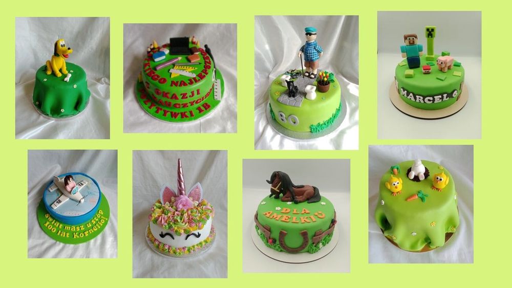Torty artystyczne urodzinowe dla dzieci na różne okazje - masa cukrowa