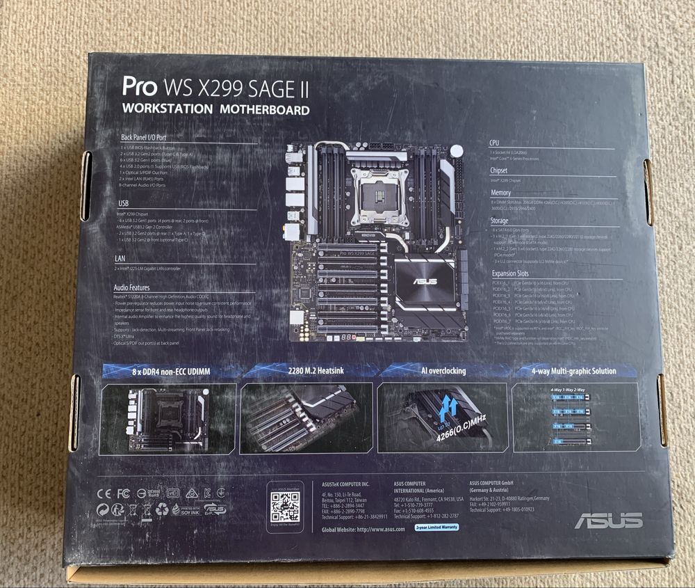 Материнська плата  Asus Pro WS X299 SAGE II