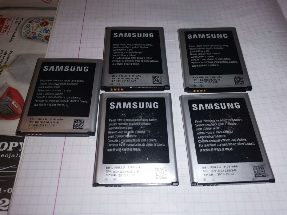 Baterie sprawne typu EB-L1G6LLU do tel. SAMSUNG GALAXY S3 SIII