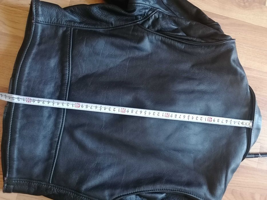 Kurtka ramoneska skóra naturalna, gruba S /M czarna damska