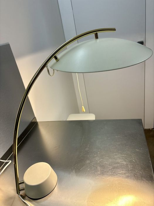 Unikatowa Lampka Ikea lata 1980te szwedzki design Kremowa ze zlotym