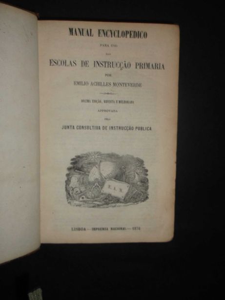 Emilio Achiles Monteverde;Manual  Escolas de Instrução Primária-1874