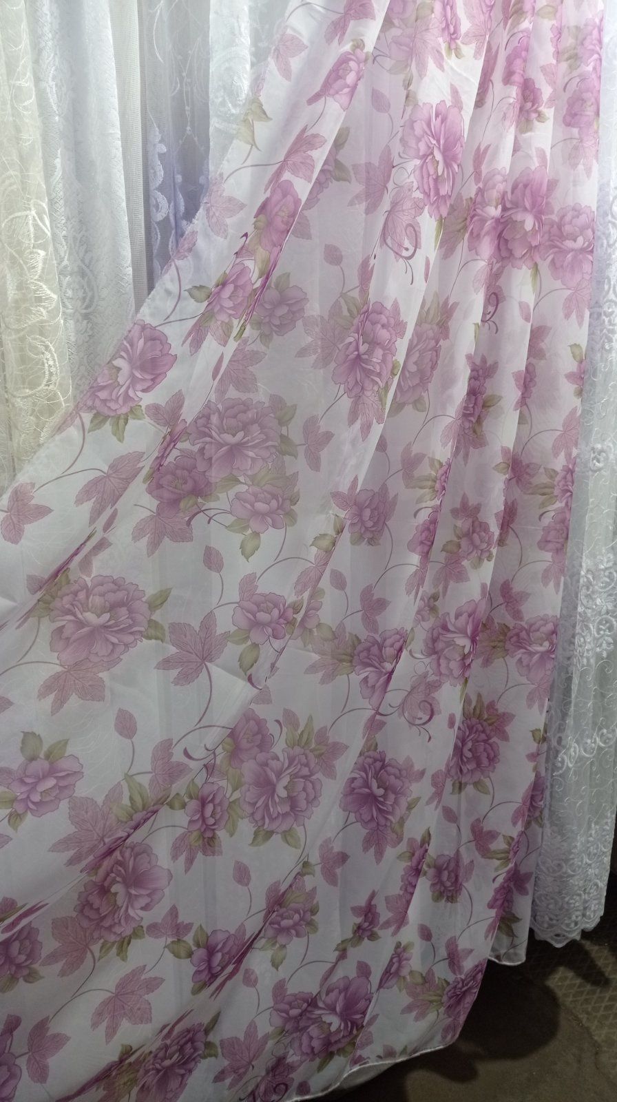Тюль ,аплікація,шифон