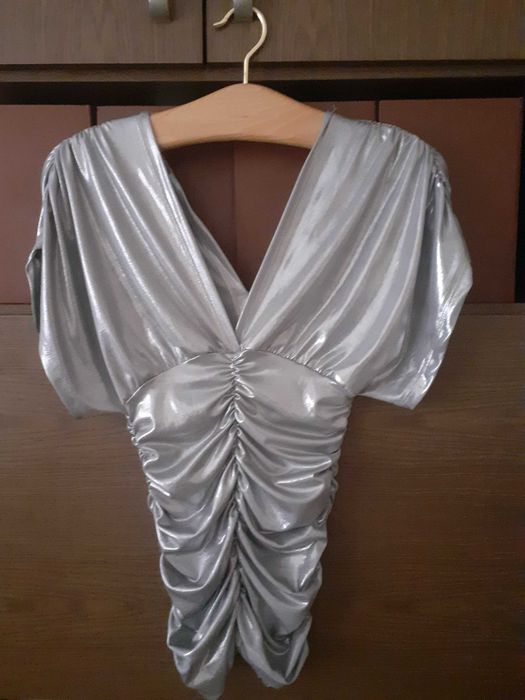 Srebrna bluzka tunika Italy Moda