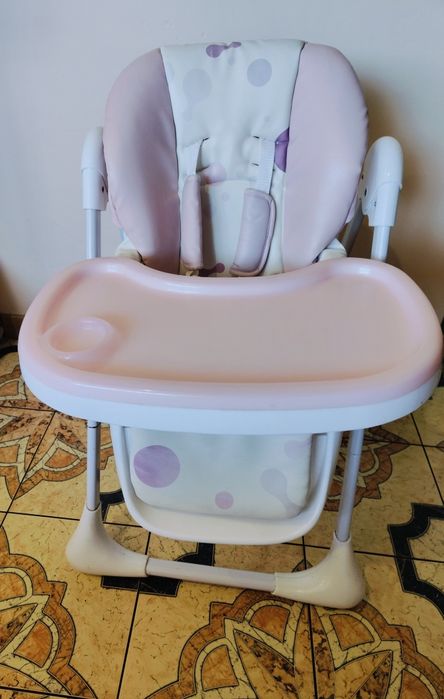Kinderkraft Yummy, krzesełko do karmienia dzieci z tacą na żywność.