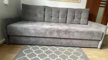 Sofa rozkladana, wygodna - szara