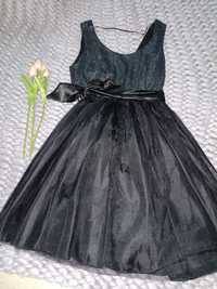 Mała czarna sukienka rozm M L  39/40 cekiny tiul sylwester, wesele , s